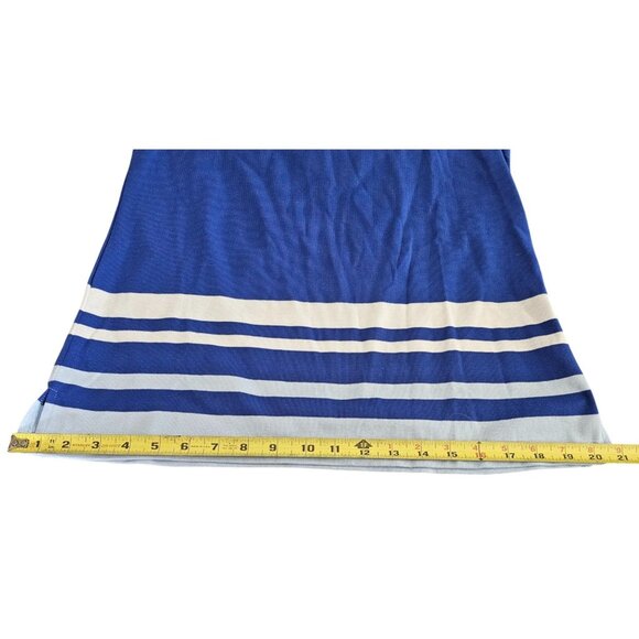 Karen Scott Sport Womens 1/4-Zip Pullover Top Blue Striped Size S NWOT - Picture 4 of 11